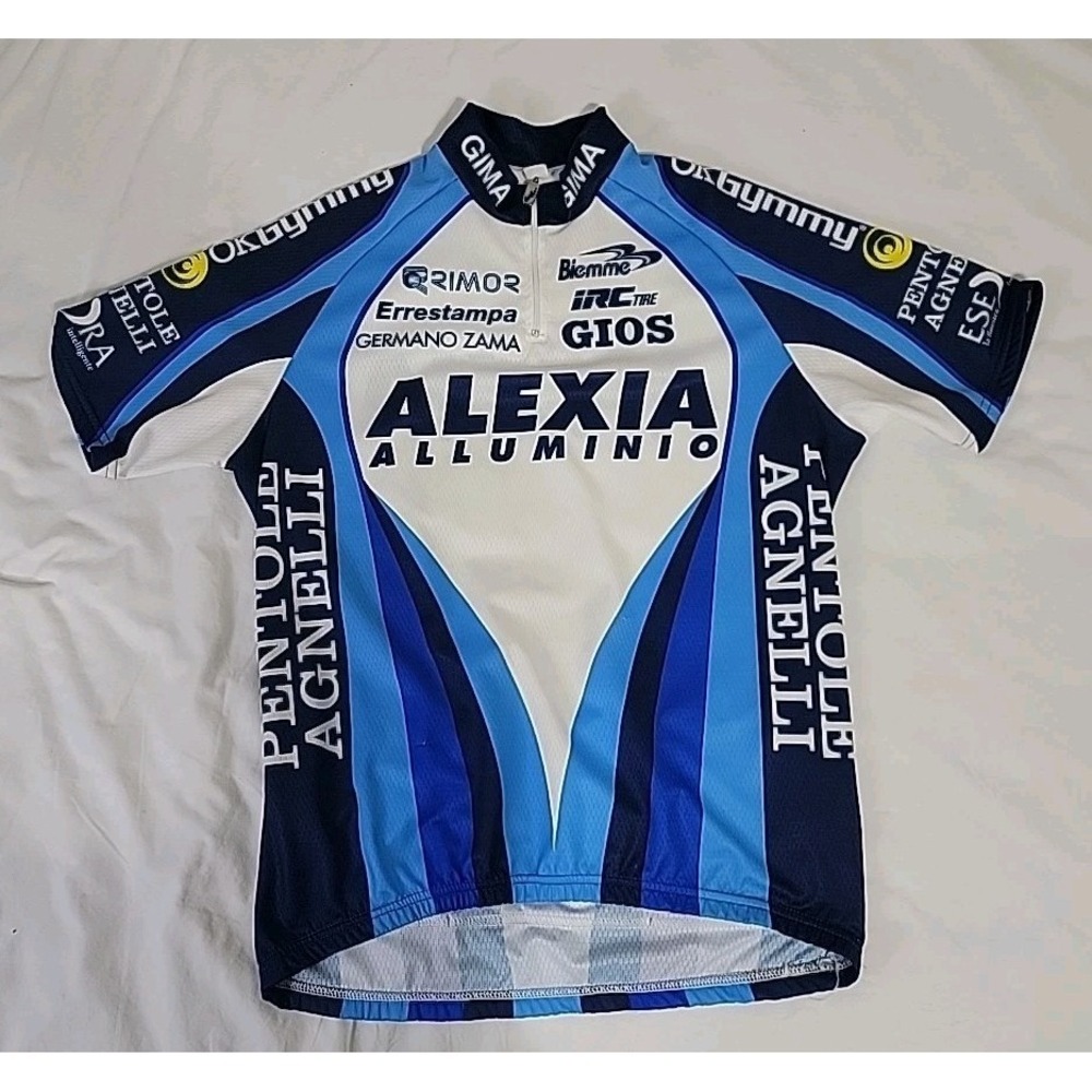 Vintage Alexia Alluminio Gima Cycling Jersey 2002, Large